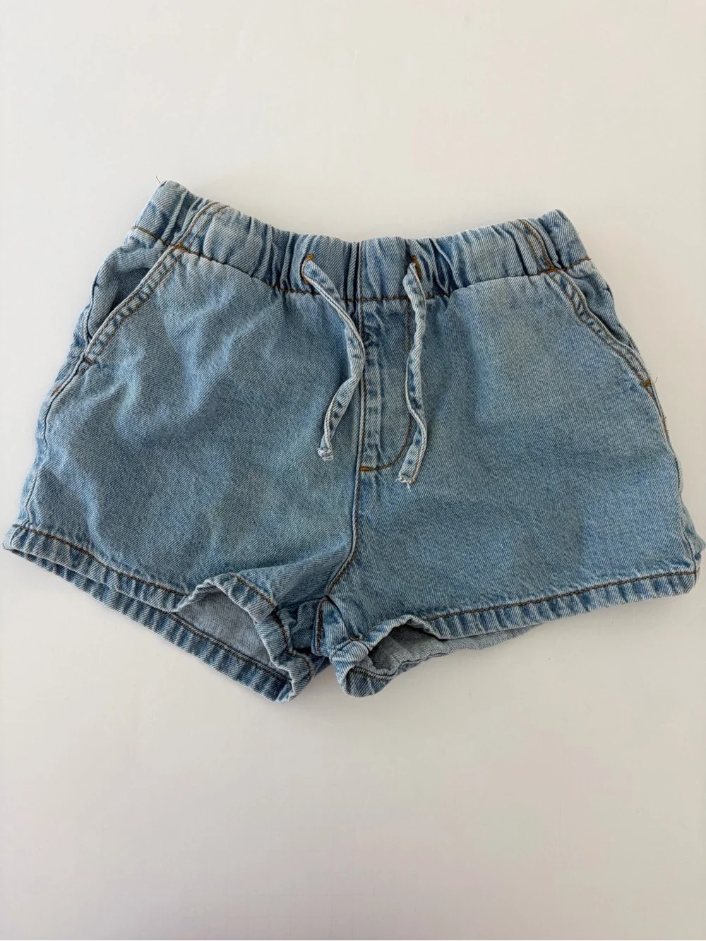 Zara Girls Denim Pull On Shorts Casual Elastic Waistband Size 9-10Y